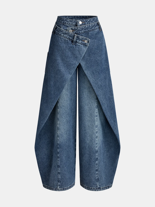 CurveCross – Cross-Front Wide-Leg Jeans
