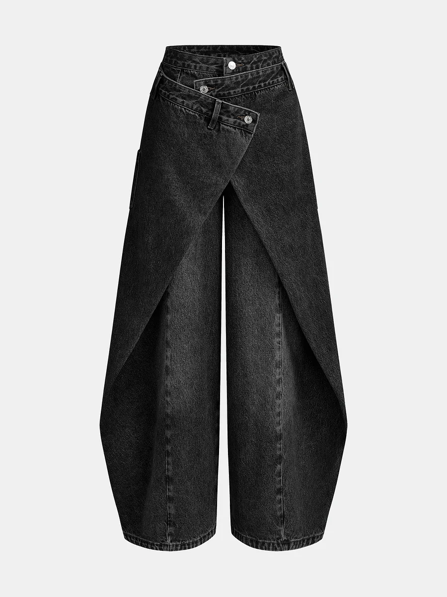 CurveCross – Cross-Front Wide-Leg Jeans
