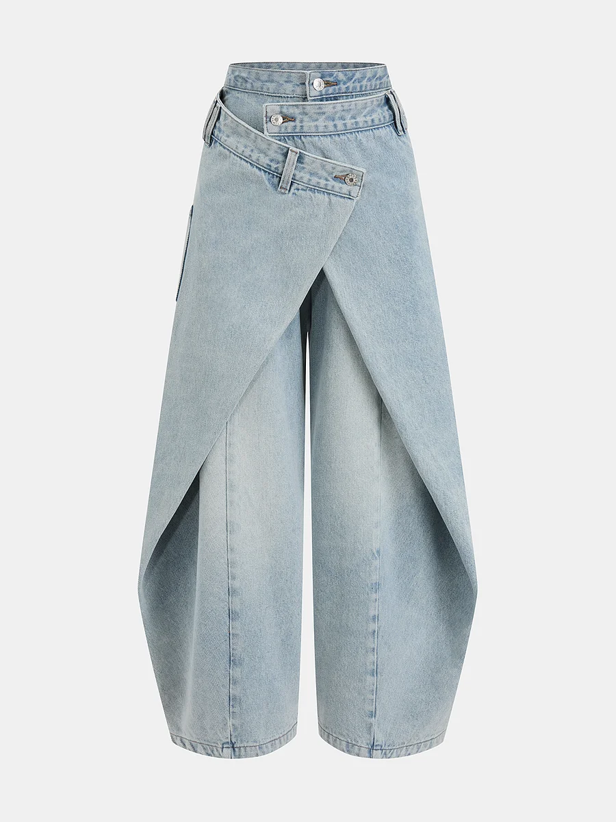 CurveCross – Cross-Front Wide-Leg Jeans