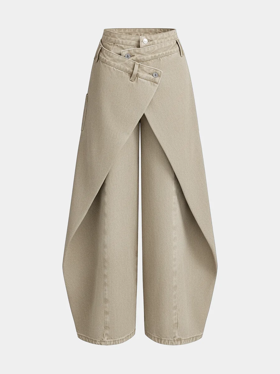 CurveCross – Cross-Front Wide-Leg Jeans