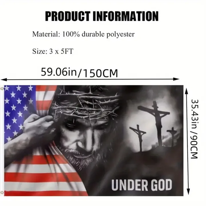 GloryCross – Patriotic Christian Grommet Flag