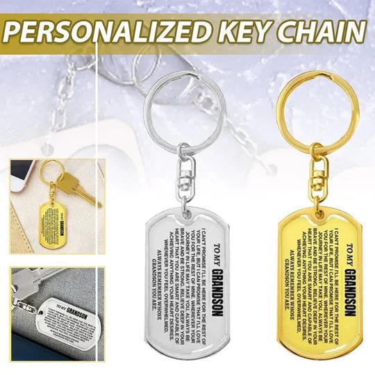 BraveBond - Unique Cherished Grandson Keychain