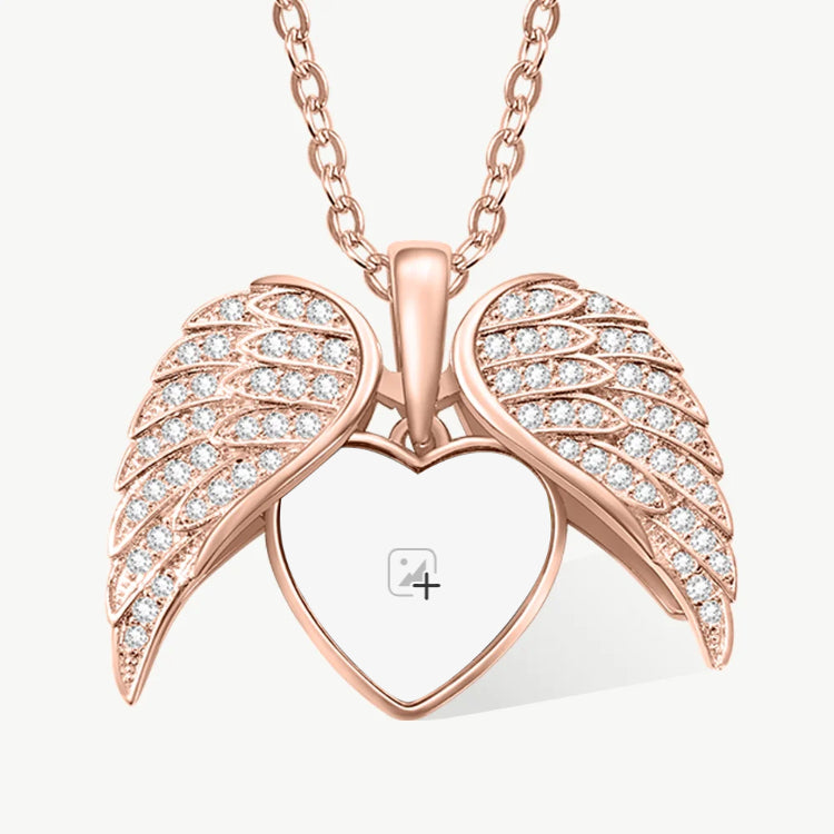 EternaWings – Heart Photo Locket Necklace