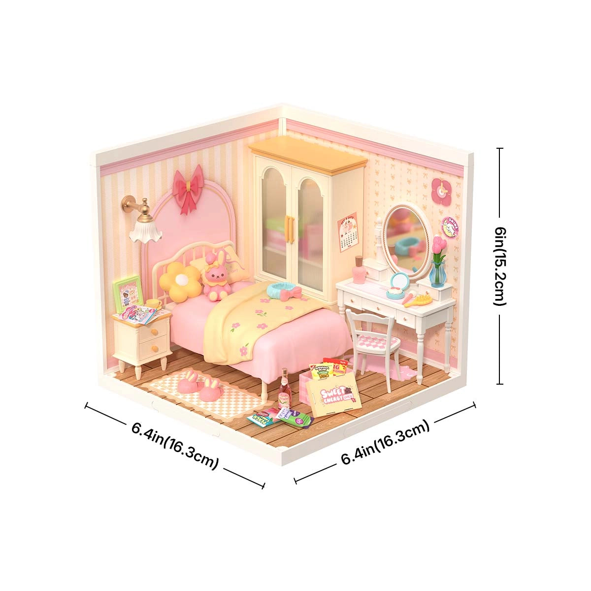 DreamNest – Miniature Pink Bedroom Set