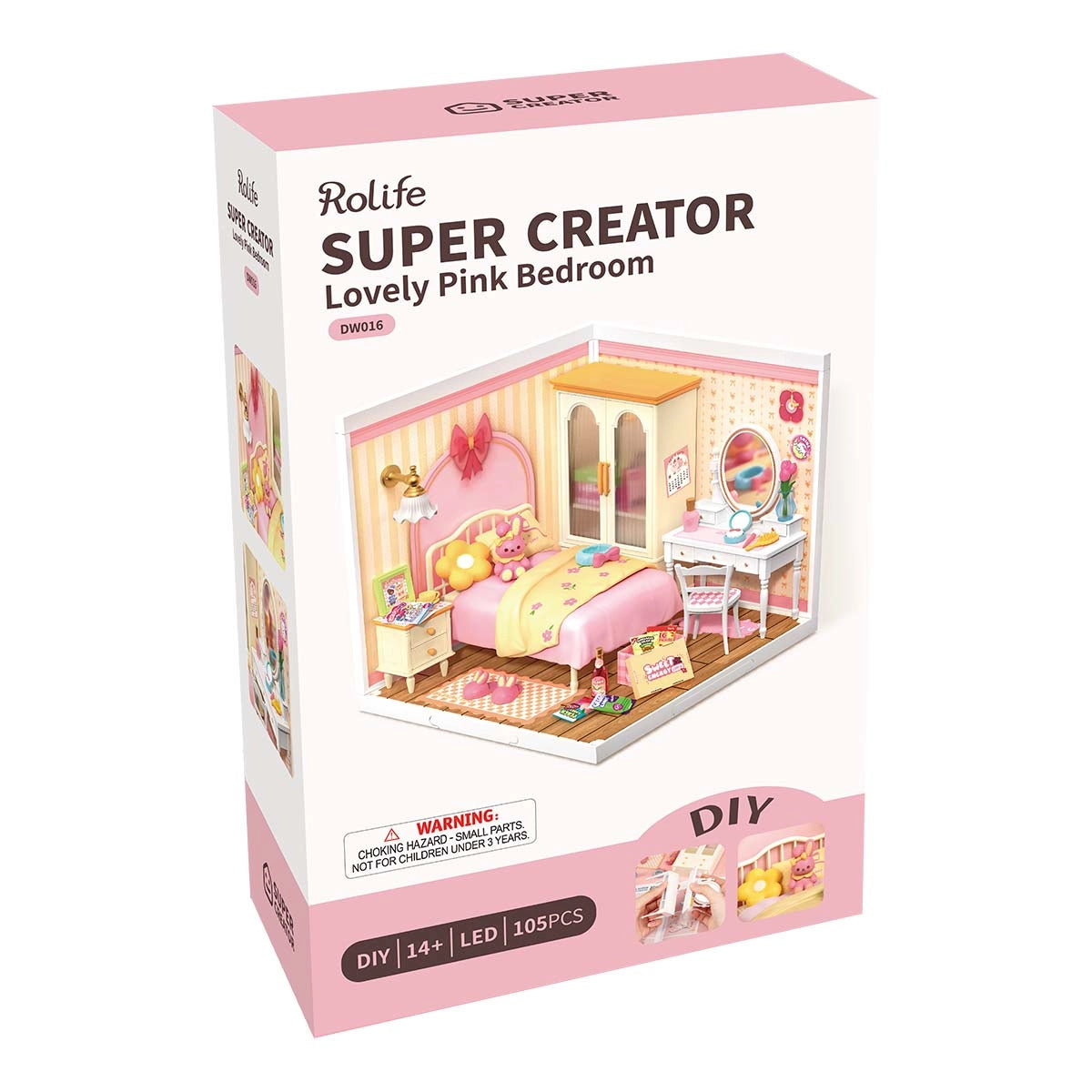 DreamNest – Miniature Pink Bedroom Set