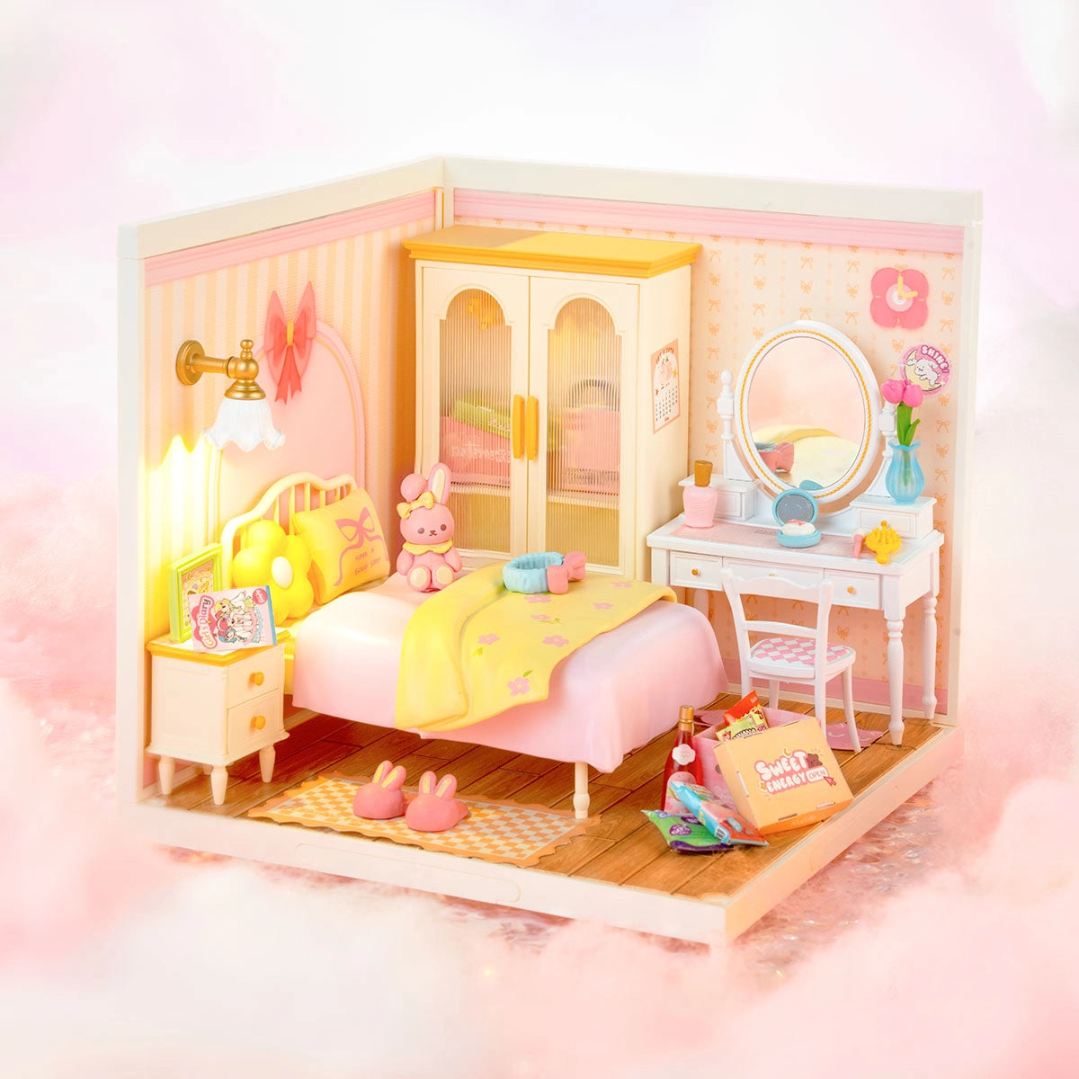 DreamNest – Miniature Pink Bedroom Set