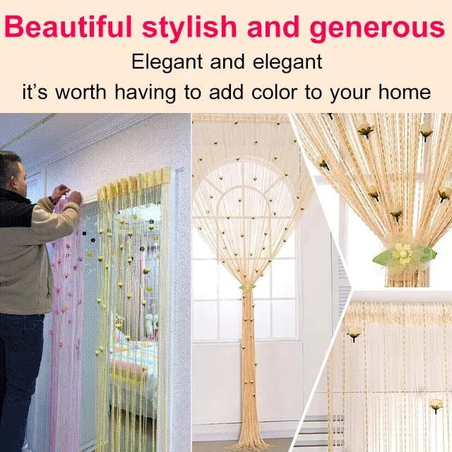 RoseDrape – Floral Tassel Curtain