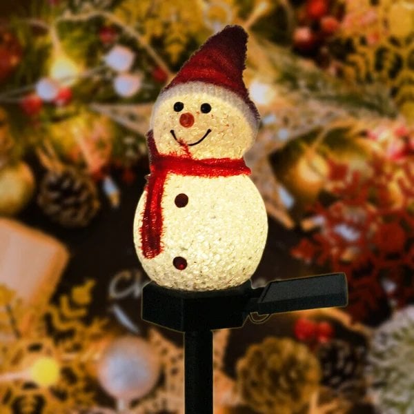 SnowGlow – Waterproof Solar Snowman Lamp