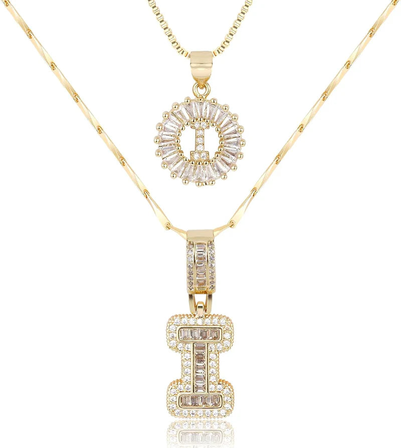 LetterLuxe – Personalized Initial Pendant Set