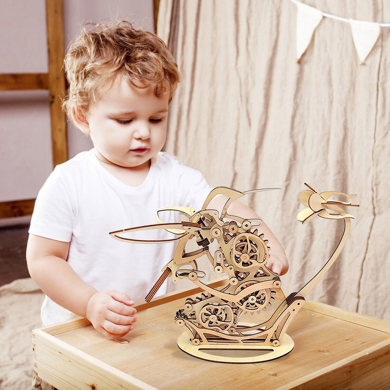 WoodWhirr – 3D Mechanical Wooden Hummingbird