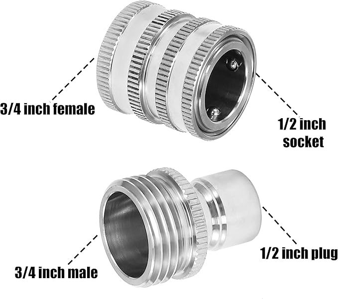 FlowSnap – Stainless Steel Hose Connector Set