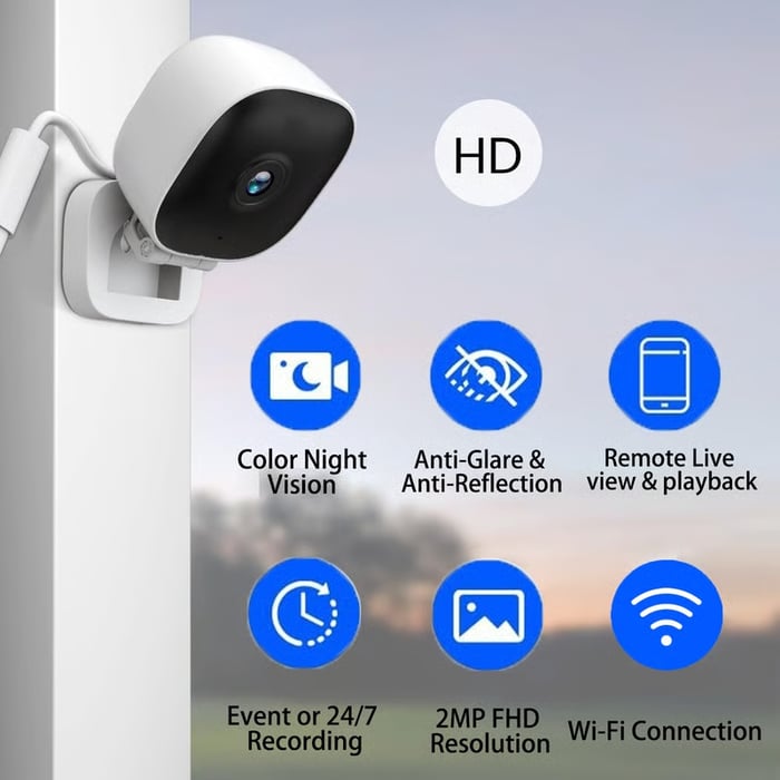 VisionGuard – 24/7 Color Night Security Camera