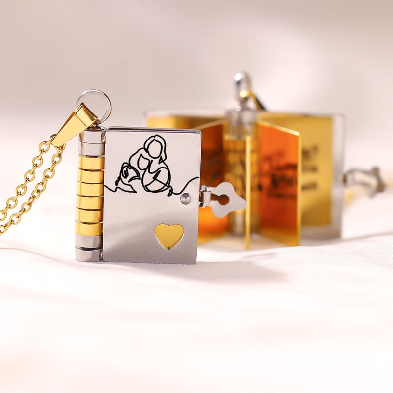 ChapterGlow – Elegant Book Pendant Necklace