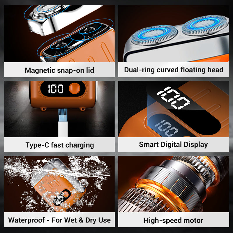 SmoothEdge – Compact Rotary Electric Shaver for Men