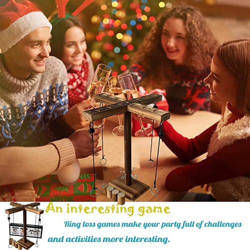 BrewToss – Fun Wooden Ring Hook Drinking Game