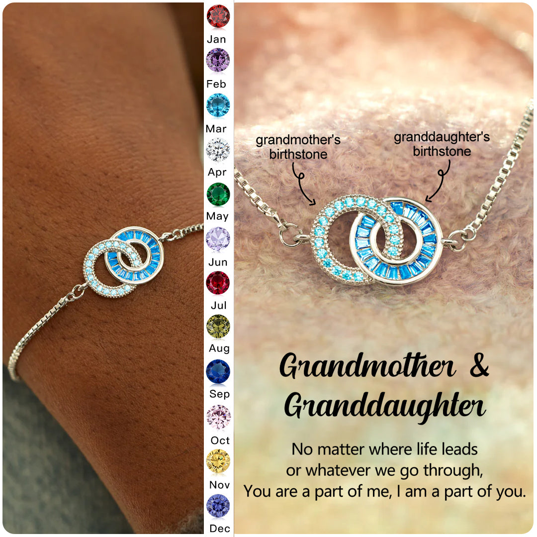 HeartLink – Custom Birthstone Circle Bracelet