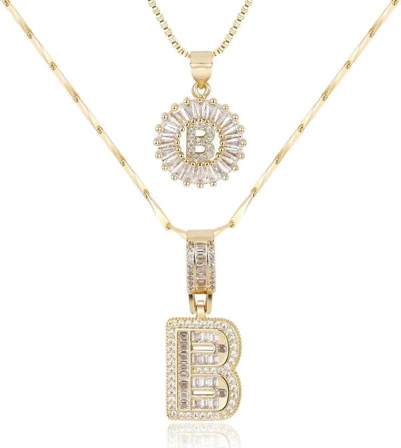 LetterLuxe – Personalized Initial Pendant Set