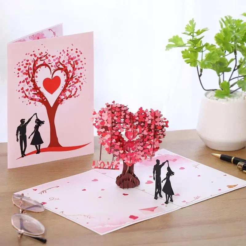 HeartsInBloom - Pop-Up Anniversary & Valentine’s Card