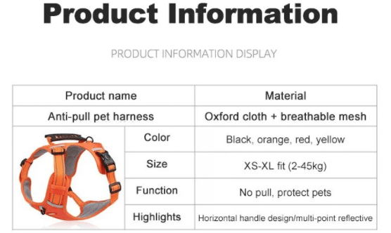 HappyTrek - Front-Leash Control Harness for Dogs