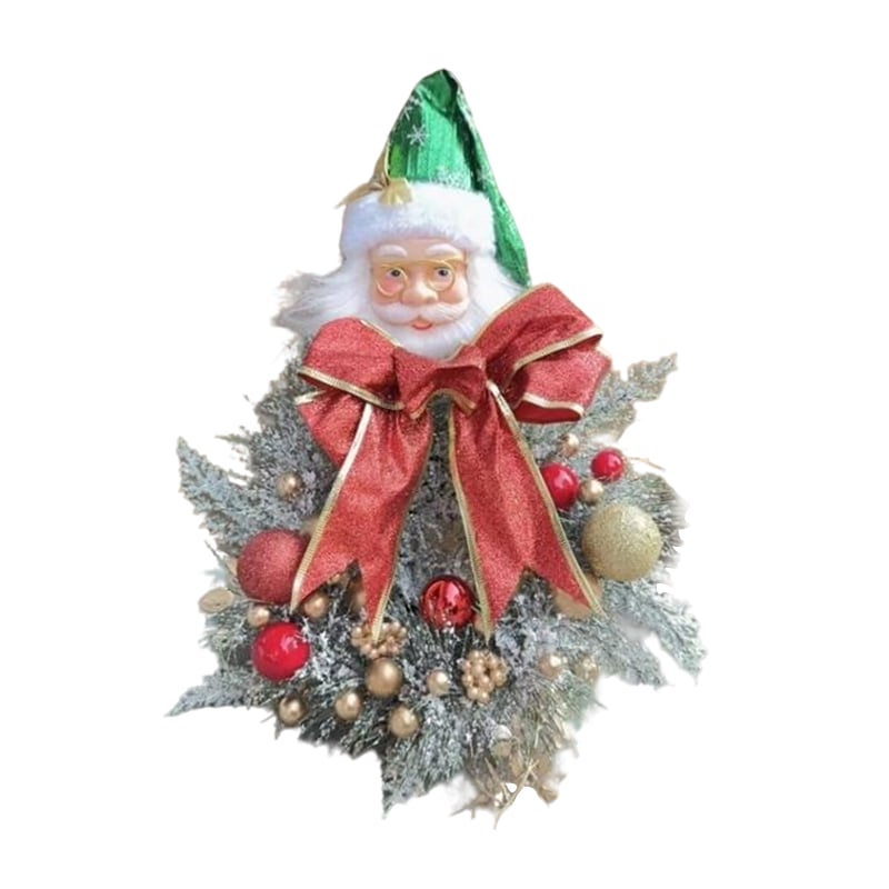 FestiveGlow – Santa Wreath Decoration