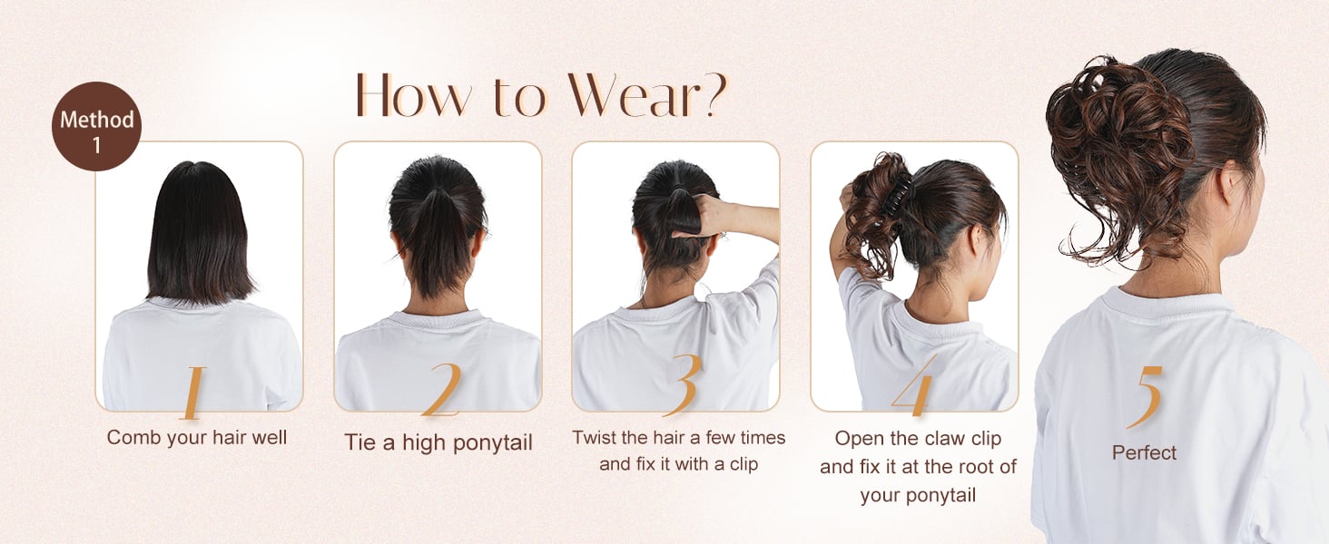 CurlGrip – Large Curly Bun Claw Clips