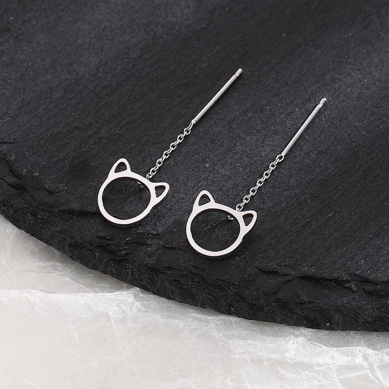 PurrLuxe – Hollow Cat Earrings
