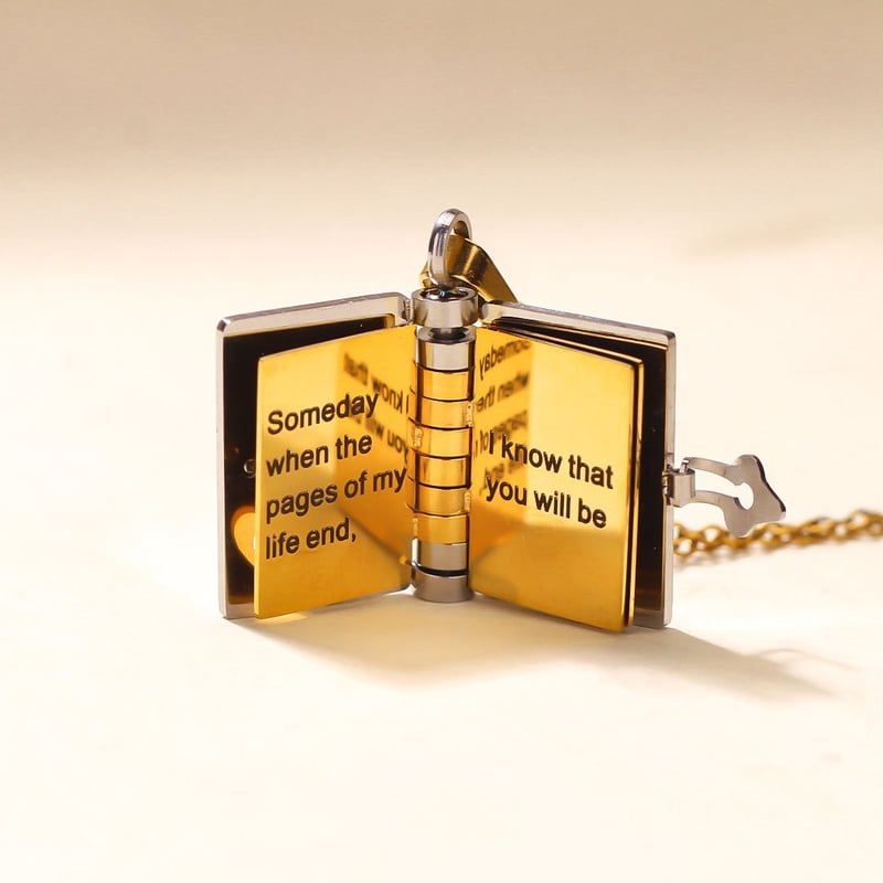 ChapterGlow – Elegant Book Pendant Necklace