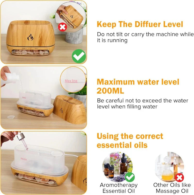ZenGlow – 3-in-1 Himalayan Salt Diffuser