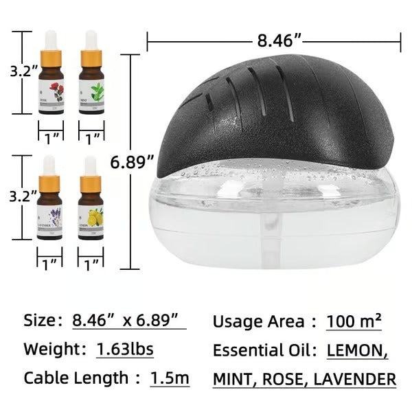 AromaBreeze – Air Purifier with 4 Scented Perfume Bottles