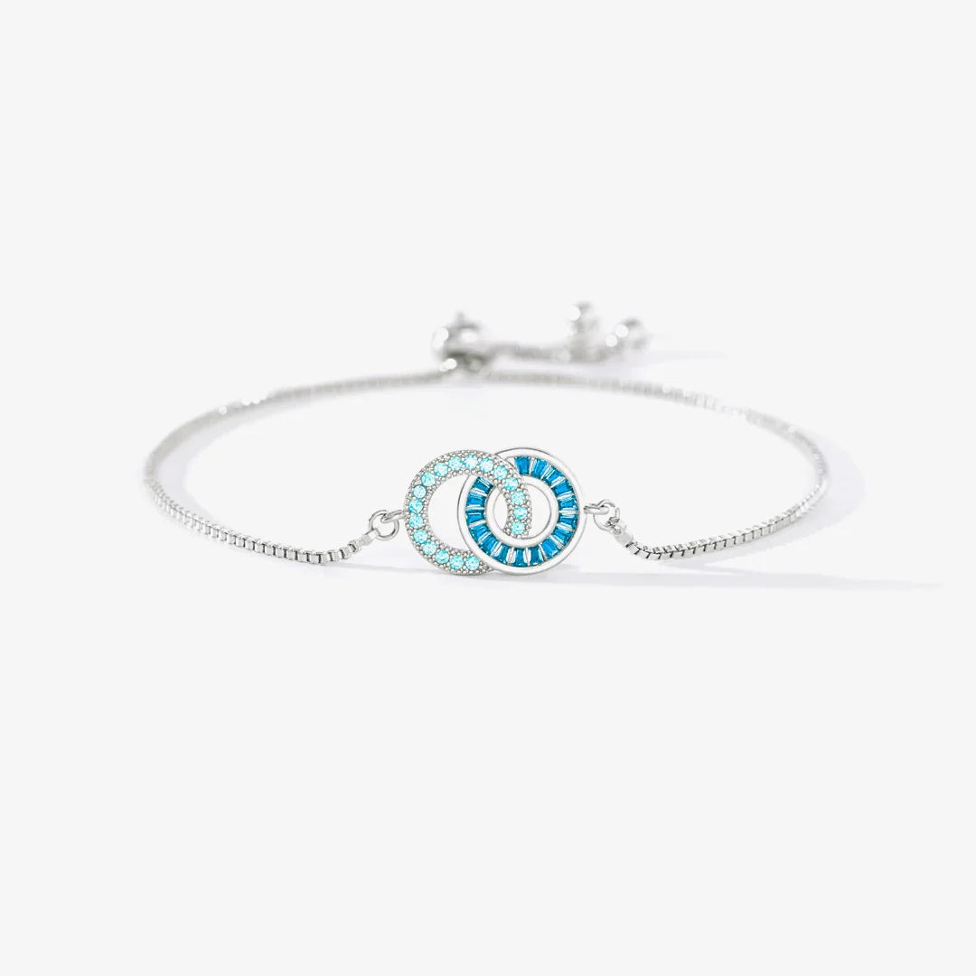 HeartLink – Custom Birthstone Circle Bracelet