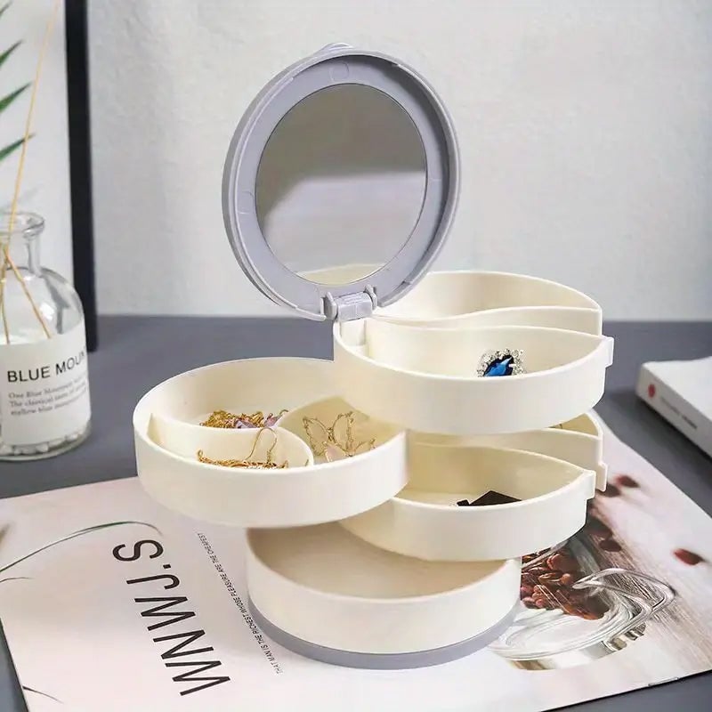 GleamVault – Rotating Jewelry Organizer