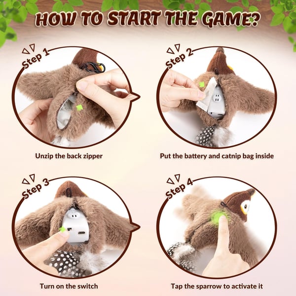 ChirpMate – Interactive Chirping Bird Cat Toy