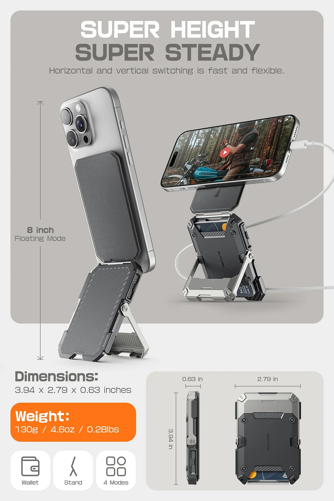 MagniHold – Magnetic Wallet & iPhone Stand