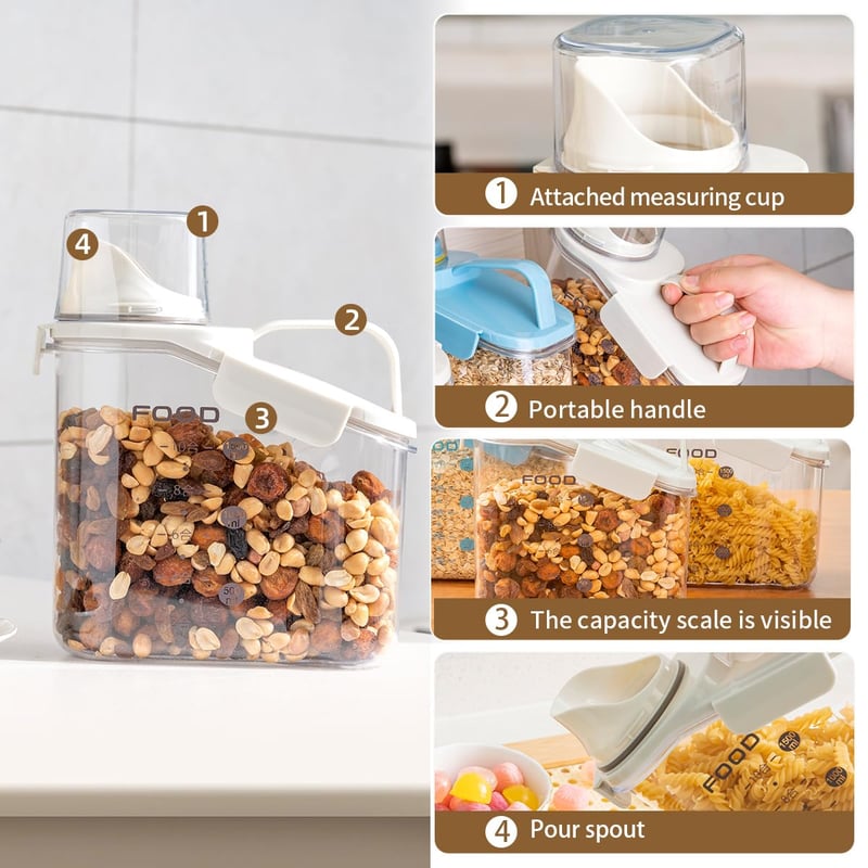 PortaStore | Ergonomic Airtight Food Storage Dispenser