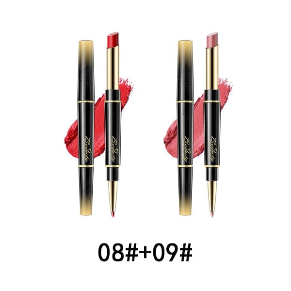 🔥Last Day 49% OFF-Double-ended Lipstick Automatic Lip Liner Matte Waterproof Non-fading Non-stick Lipstick