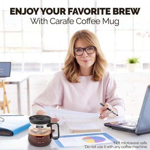 JavaPour – Coffee Pot Inspired 16oz Glass Mug