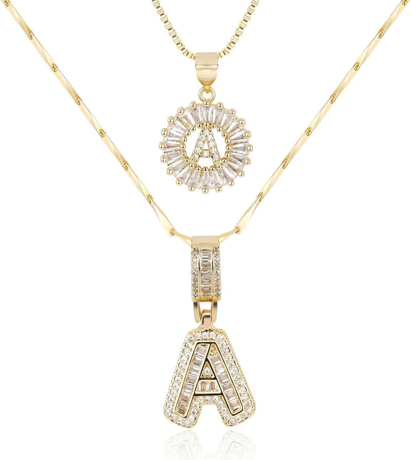 LetterLuxe – Personalized Initial Pendant Set