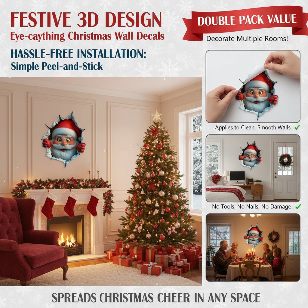 FestiveGlow – Christmas Wall Sticker Set