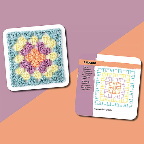 StitchNotes – Granny Square Crochet Greeting Card Set