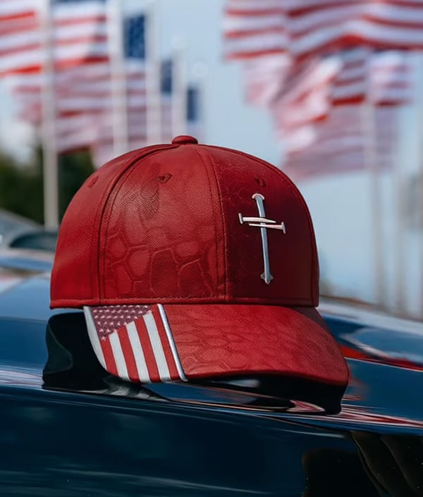🔥🔥Jesus 3 Nail Crown of Thorns printed Typhoon Adjustable Christian Hat✝️