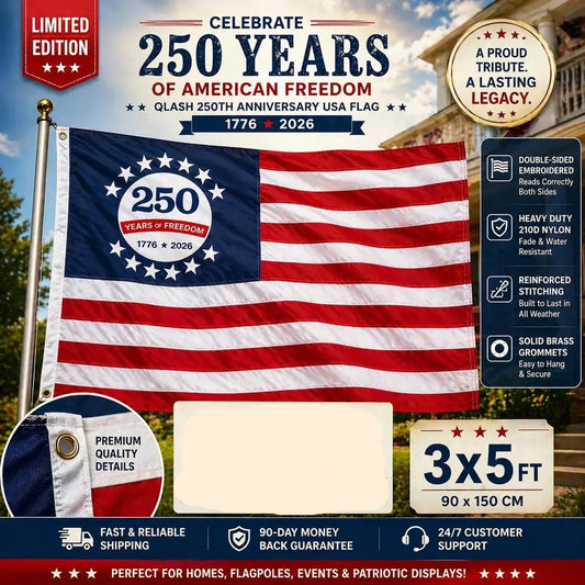 Last Day 49% OFF🔥250th Anniversary USA Commemorative Flag (3x5 Ft),Double-sided mirror embroidery