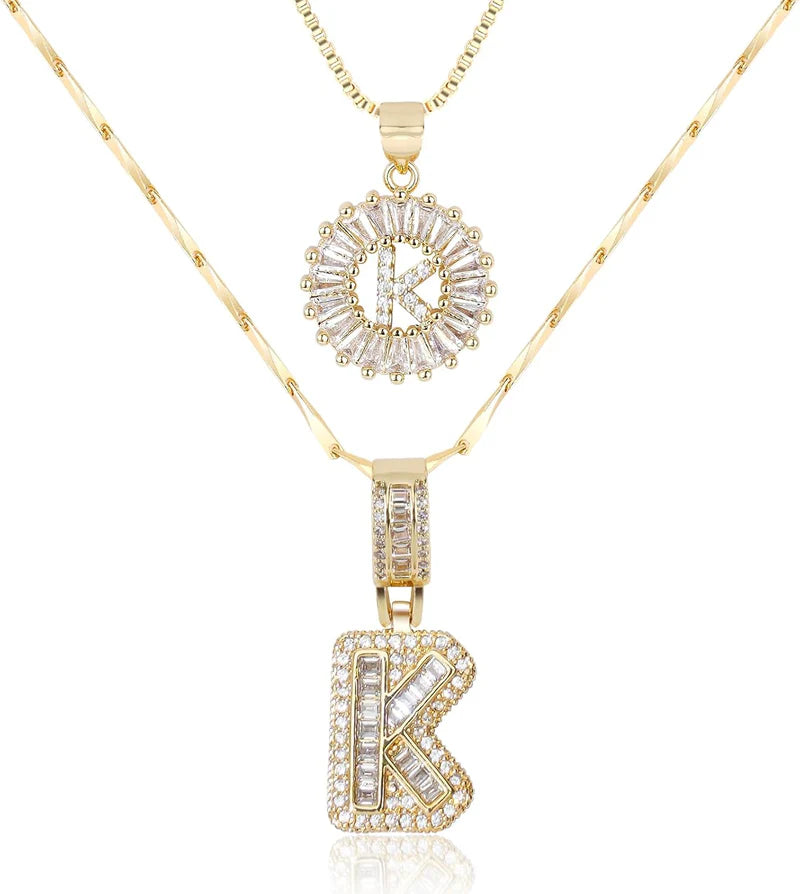 LetterLuxe – Personalized Initial Pendant Set