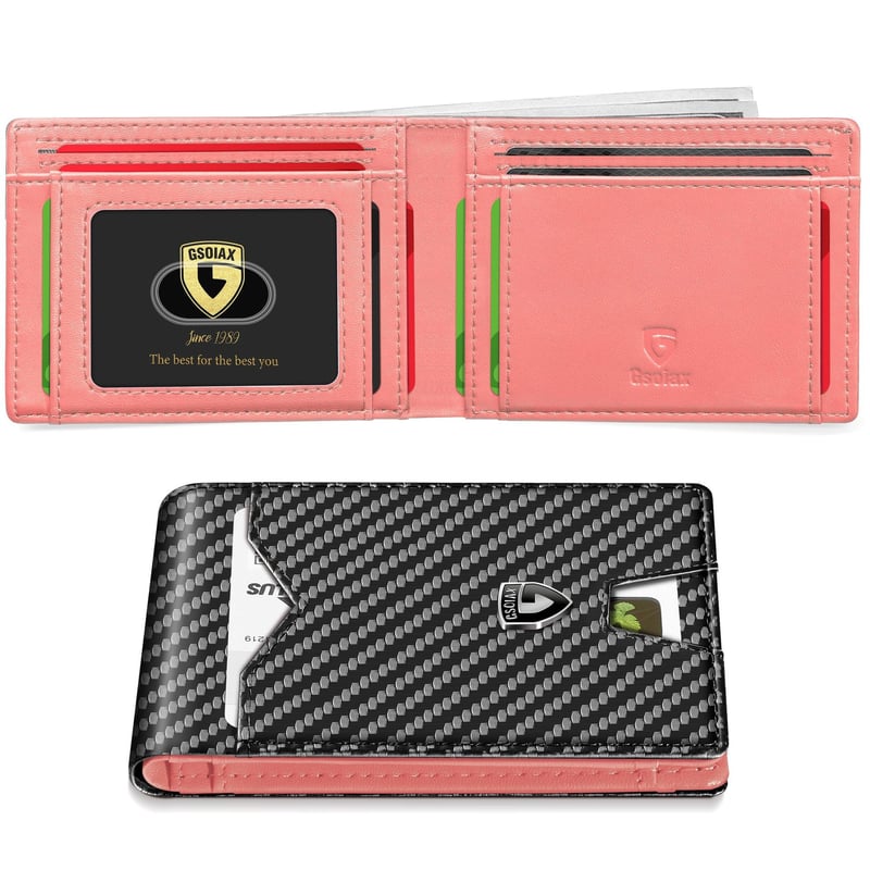 CarbonShield – Slim RFID Leather Wallet