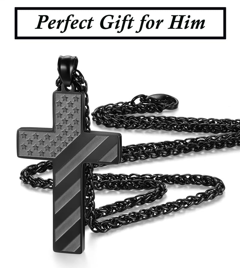 Flag Cross Necklace