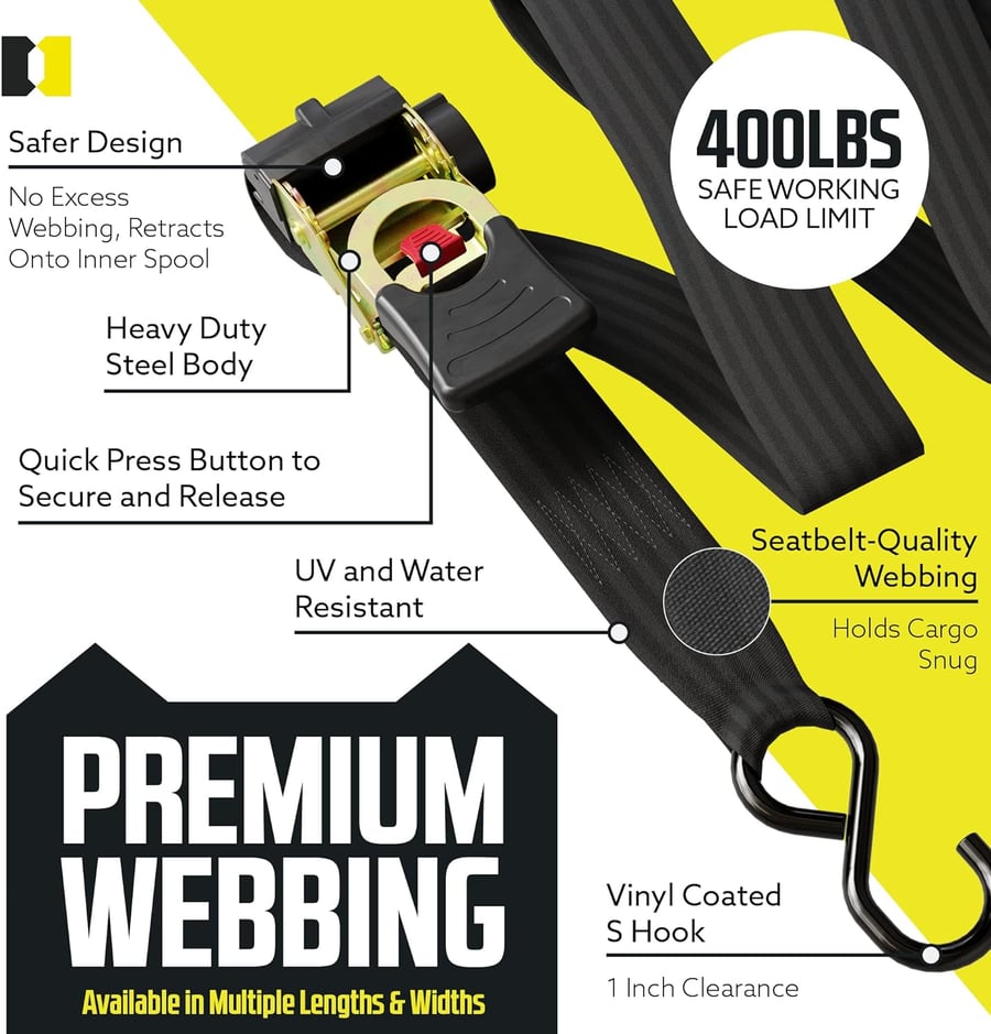 GripPro – Heavy-Duty Auto Ratchet Straps