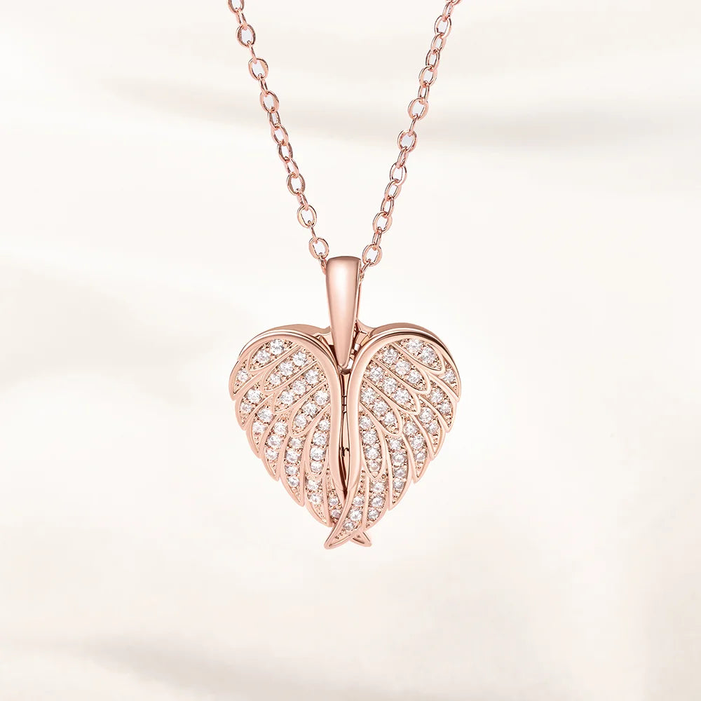 EternaWings – Heart Photo Locket Necklace