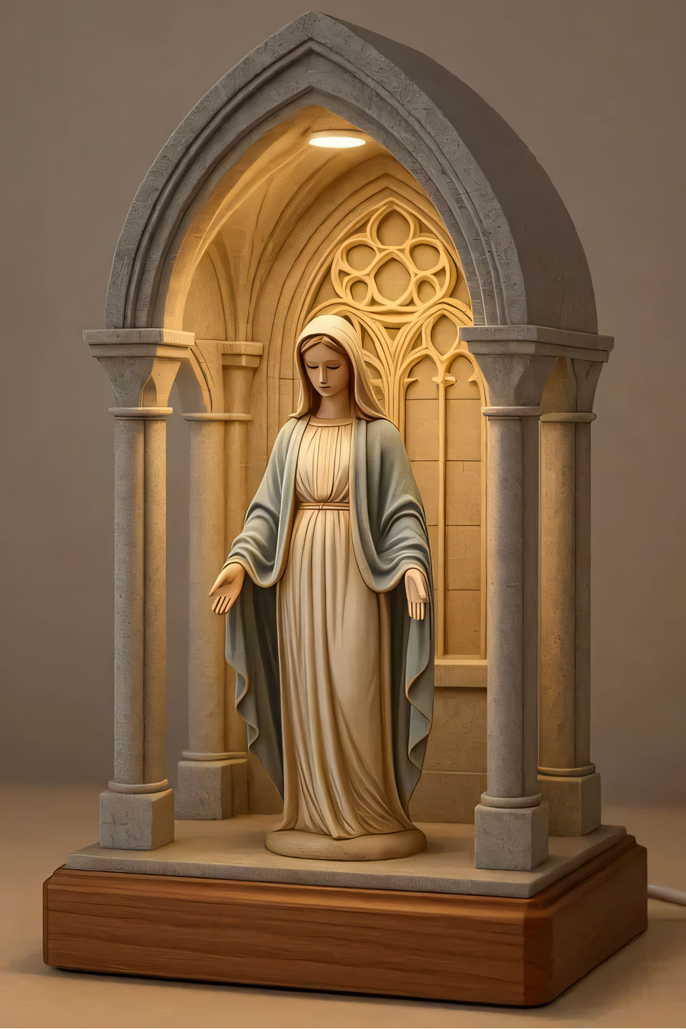 BlessedBeam – Virgin Mary Devotional LED Table Lamp