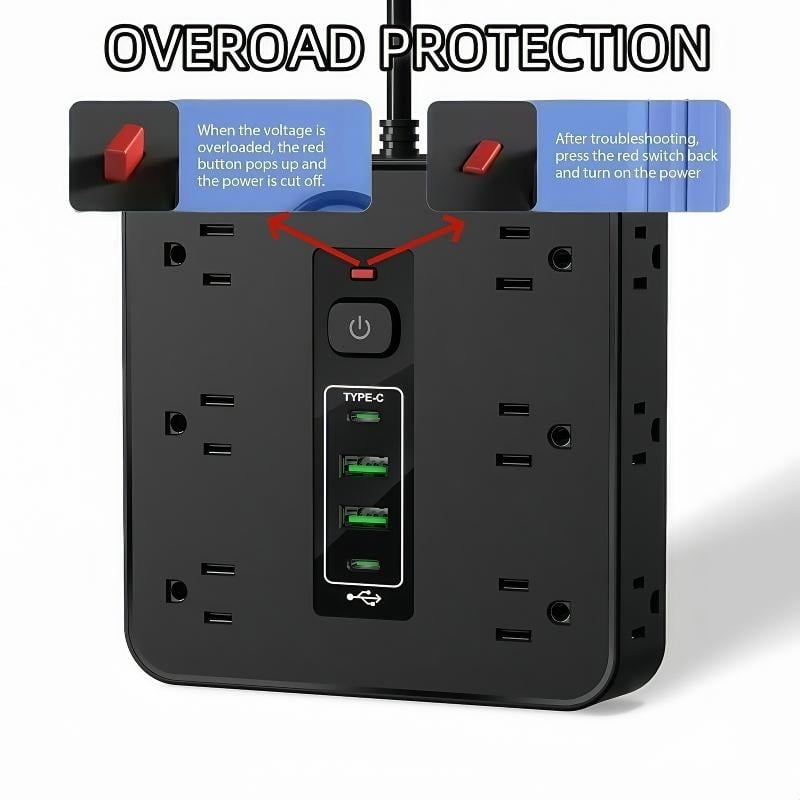 PowerHive - 16-in-1 Smart Surge Hub for Total Control