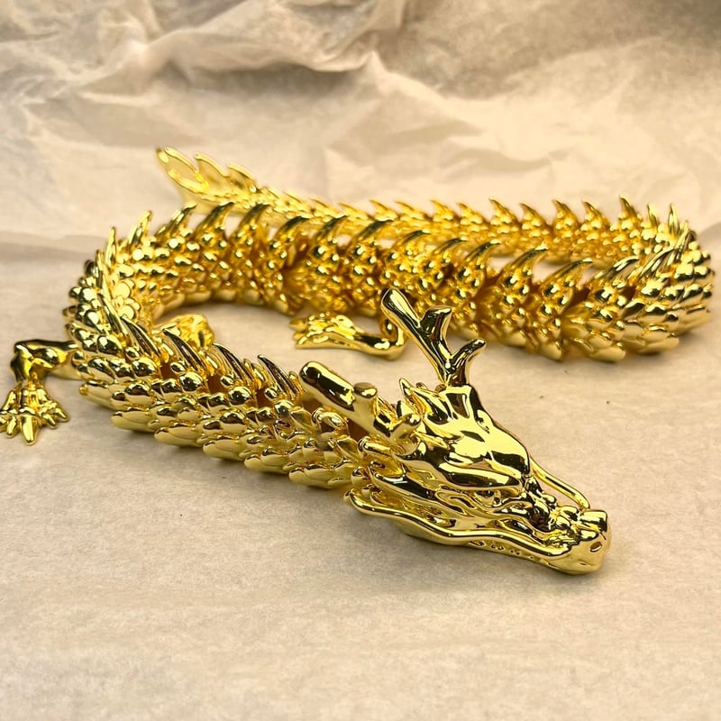 AuricDragon – Articulated Gold Figurine
