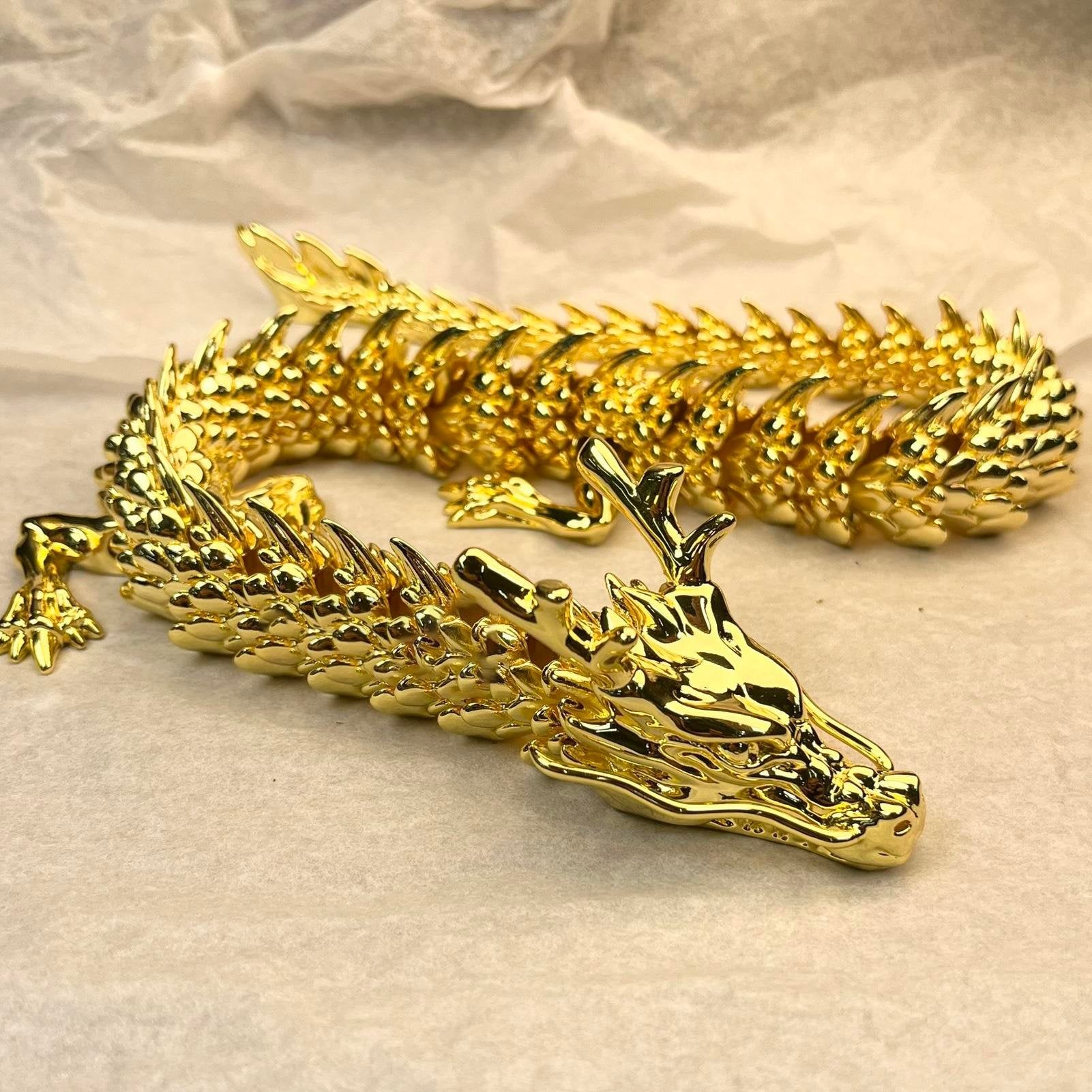 AuricDragon – Articulated Gold Figurine